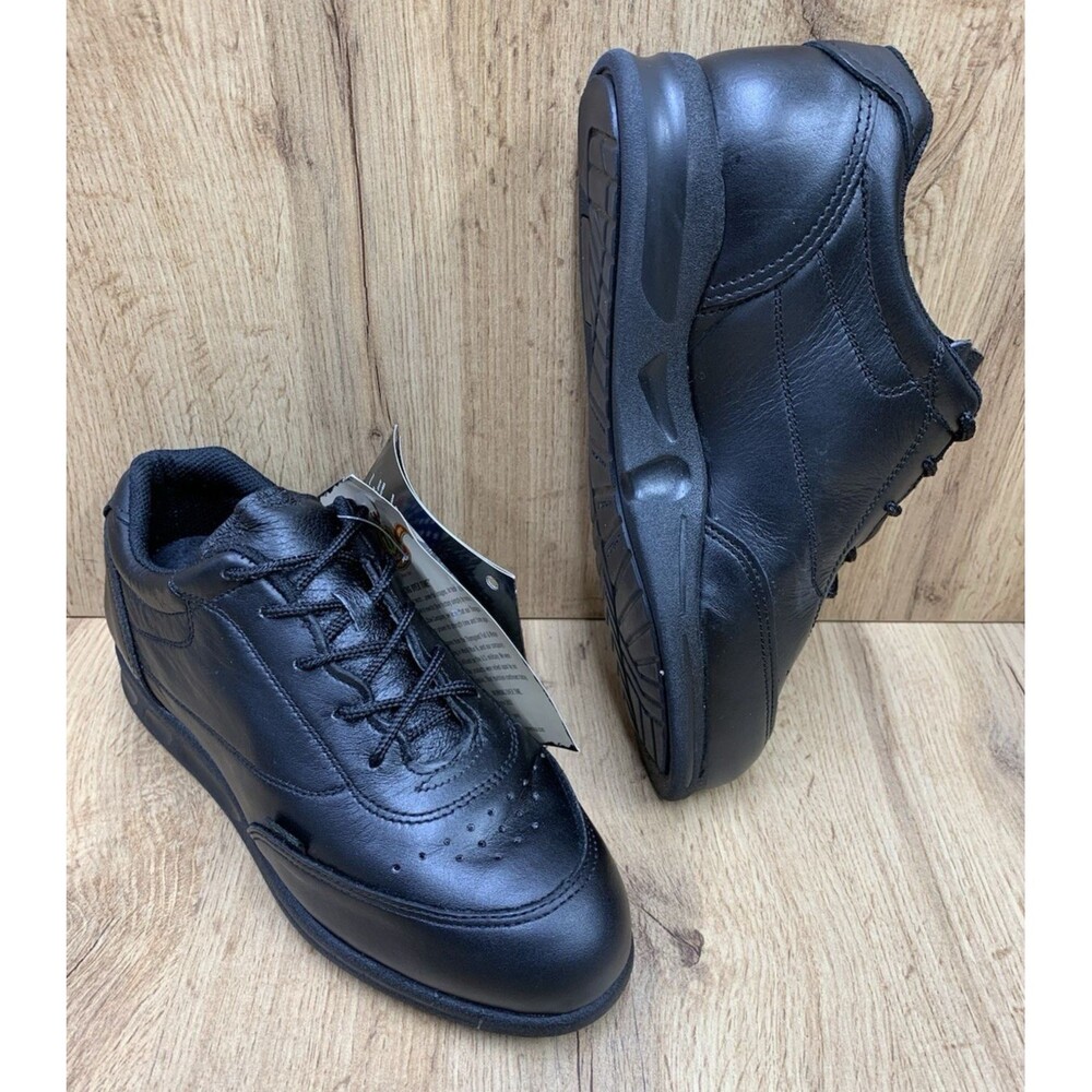 Thorogood Lady Oxford Work Shoes Womens 7W Black Leather Slip Resistant USA